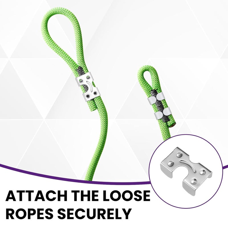 Catuy 1/4 Inch Double Rope Clips, Heavy Duty Zinc Plated Double-Ended Rope Clamps, Rope Loop End Clip for Twisted or Braided Ropes (Silver) - Image 5